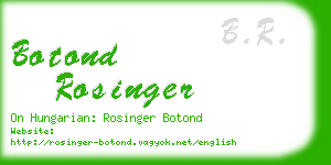 botond rosinger business card